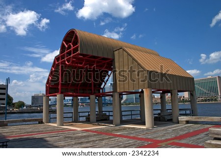 waterfront pavilion on riverwalk in Jacksonville
