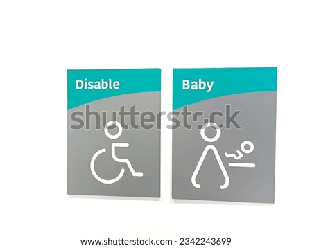 Symbols that enclosed bathroom signs are suitable for any type of person. on a white background