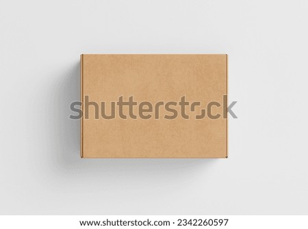 Brown Paper box Cardboard box isolated on white background  Royalty-Free Stock Photo #2342260597