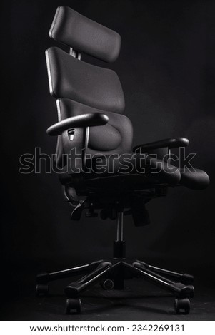 office chair on black background