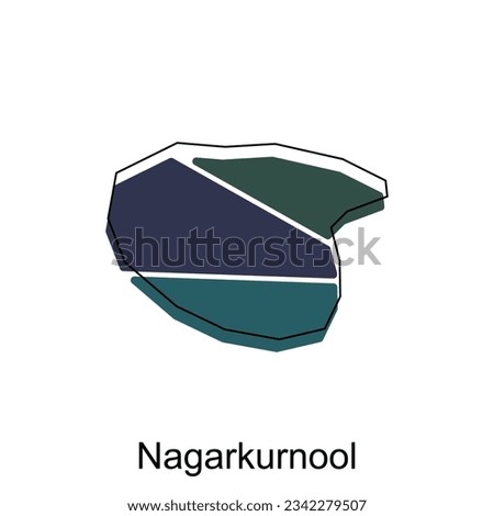 map of Nagarkurnool City modern outline, High detailed illustration vector Design Template