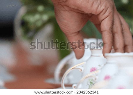 Tea cup arrangement in an event on the VIP table