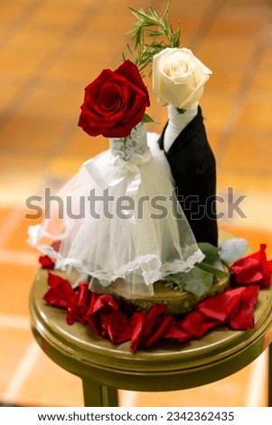 decoration of romantic wedding of rock couples