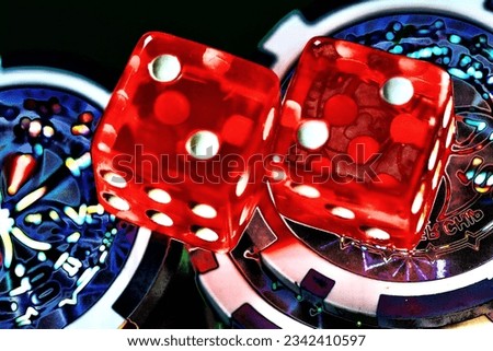 closeup poker photo, vegas win luck bet background 