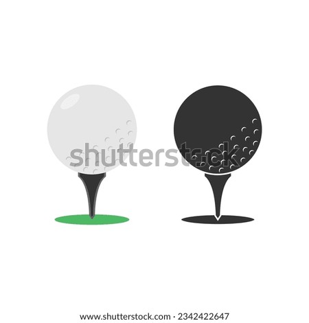 Golf Ball Icon Vector Design.