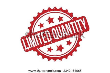 Limited Quantity rubber grunge stamp seal vector Royalty-Free Stock Photo #2342454065