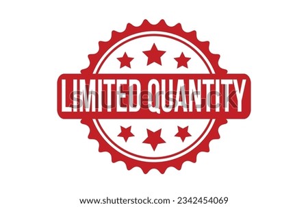 Limited Quantity rubber grunge stamp seal vector Royalty-Free Stock Photo #2342454069