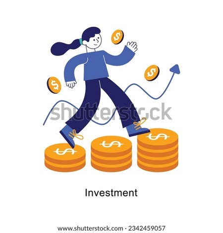 Investment abstract concept vector in a flat style stock illustration