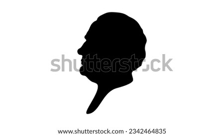 Enrico Caruso silhouette, high quality vector