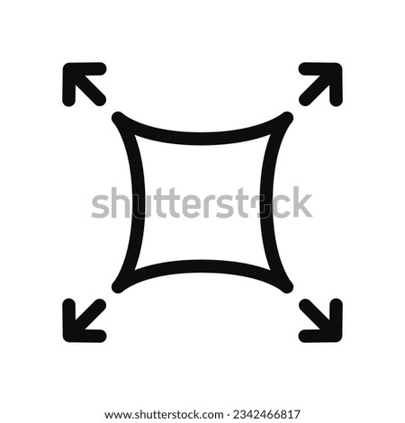 Stretch cloth icon flat style vector illustration isolated. Flexibility and resilience concept for textile industry Royalty-Free Stock Photo #2342466817