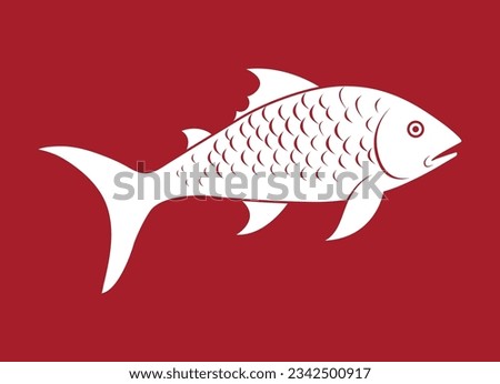 Fish icon for seafood restaurant. fish logo