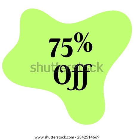 75 Discount offer, Vector And Transparent organic and lequid posts