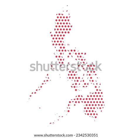 Vector Philippines Dotted Map Illustration, can be used for business designs, presentation designs or any suitable designs.