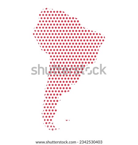 Vector South America Dotted Map Illustration, can be used for business designs, presentation designs or any suitable designs.