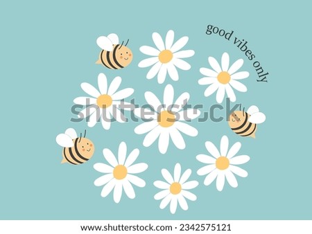 daisy and be flower design