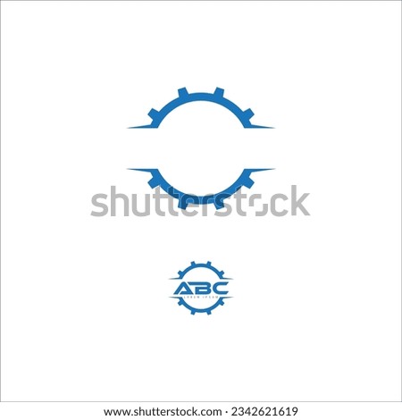 vector art in white background logo abstract gear 