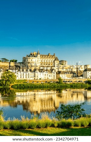 Summer discovery in the beautiful Seine Valley at Amboise Castle - Indre-et-Loire - France Royalty-Free Stock Photo #2342704971