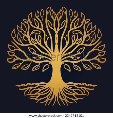 Yggdrasil, the tree of life. Vikings symbol Odin,with futhark runes , YGGDRASIL PAGAN SYMBOLS AND NORSE RUNES	
 Royalty-Free Stock Photo #2342715101