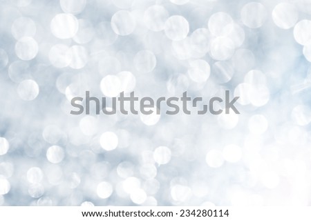 abstract  blue Bokeh circles for Christmas background 