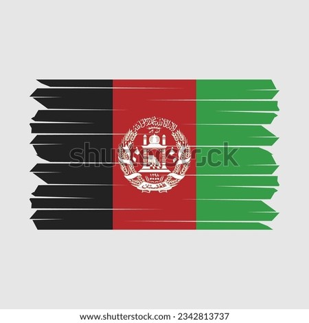 Afghanistan Flag Brush Vector Illustration