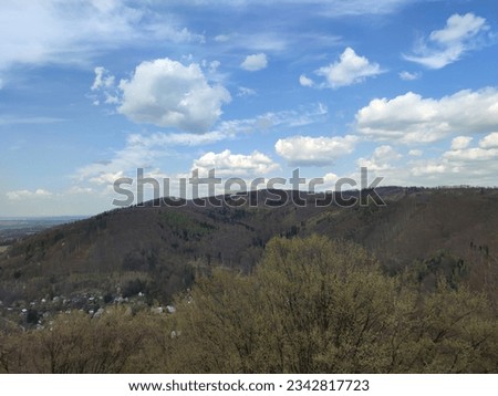 Big mountains from above in spring 