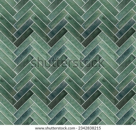  green herringbone seamless tiles pattern  Royalty-Free Stock Photo #2342838215