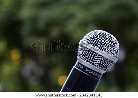 A closeup shot of a Microphone