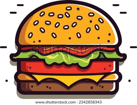 burger vector isolated illustration vector