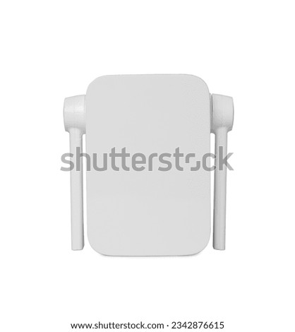 New modern Wi-Fi repeater on light gray background