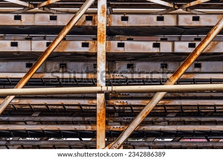 Photo of old steel on a building site