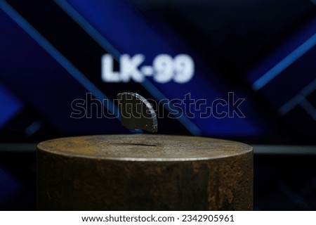 LK-99 room-temperature levitating superconductor. High quality photo Royalty-Free Stock Photo #2342905961