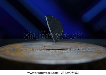 LK-99 room-temperature levitating superconductor. High quality photo Royalty-Free Stock Photo #2342905963
