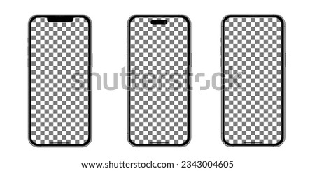Mockup smart phone vector set for template designs and design web page and application on apple template iphone
