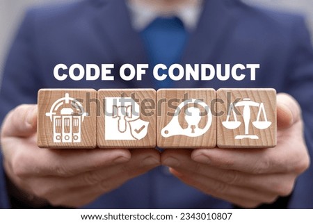 Code of conduct business concept. Ethics and respect in working collective. Code of conduct. Royalty-Free Stock Photo #2343010807