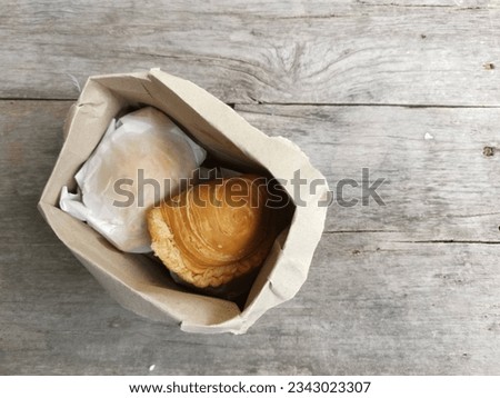 Curry puff on wood background