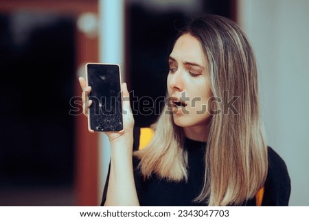 
Stressed Woman Checking her broken Phone Feeling Desperate. Unhappy desperate girl damaging the smartphone display
 Royalty-Free Stock Photo #2343047703