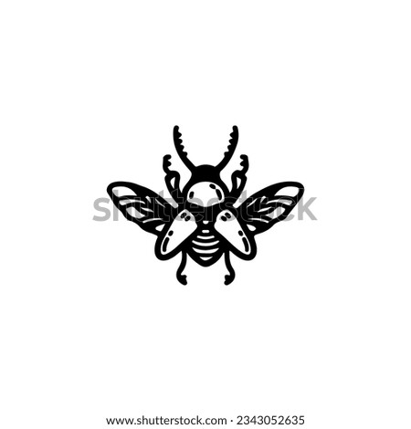 vector illustration of a beetle insect