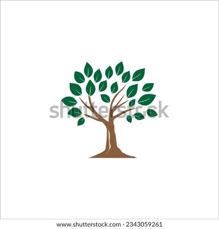 vector art in white background logo design a tree
