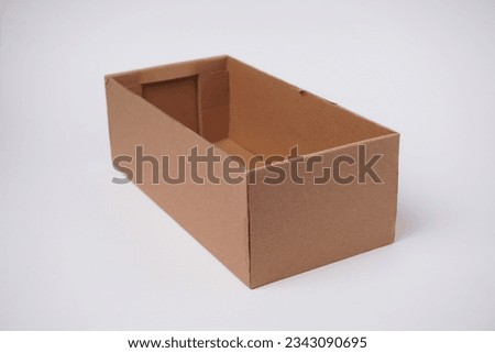 mockups cardboard box isolated on white background