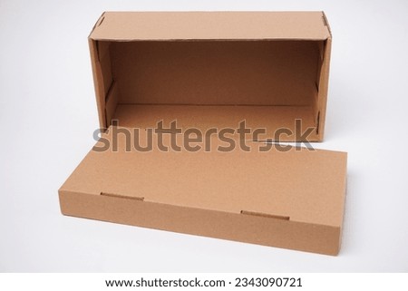 mockups cardboard box isolated on white background