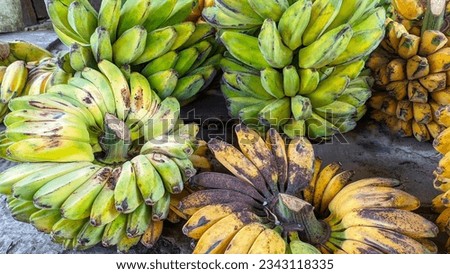 Close up view of Banana fruit at the market