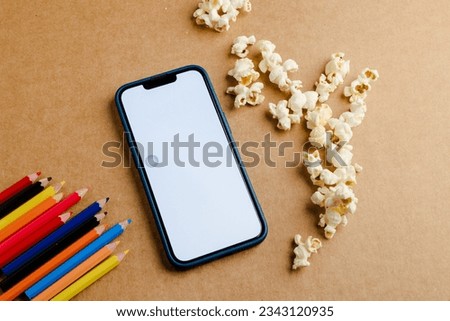 Mobile Phone isolated mockup with white screen isolated on white background on high-quality studio shot