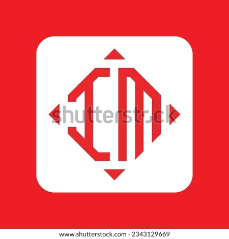 IM modern initial monogram logo design vector. It will be suitable for which company or brand name start those initial.