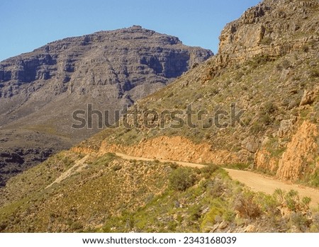 The Buffelshoek (Buffalo Corner) Pass in the Eastern Cape province of South Africa links Pearston in the south with Cradock in the north-east. Royalty-Free Stock Photo #2343168039