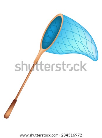 Illustration of a butterfly net / fishing net isolated on white background