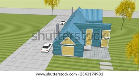 architecture sketch of the house