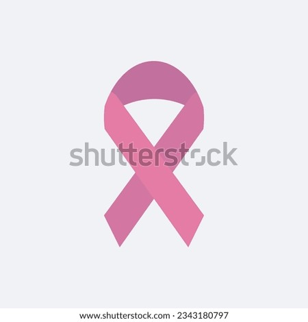 Pink Ribbon Vector. Breast Cancer Awareness Ribbon isolated on white background. EPS 10 Vector.