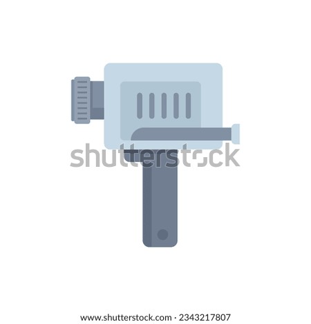 Cinema projector icon flat vector. Movie film. Camera video show isolated