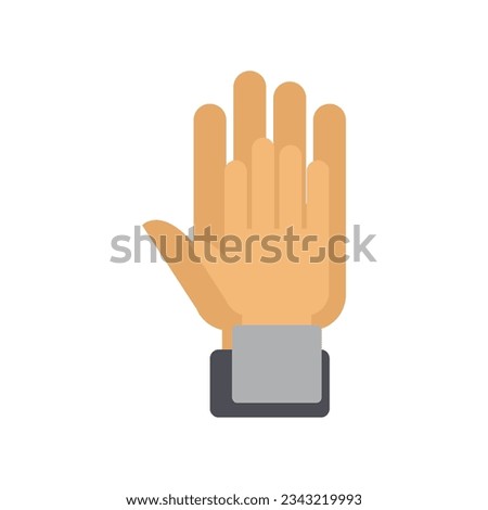 Hands reliability icon flat vector. Safety dependable. Social together isolated