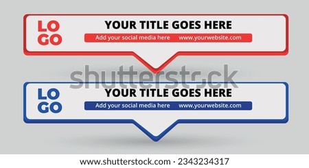 Abstract geometric lower third banner template design vector illustration Royalty-Free Stock Photo #2343234317